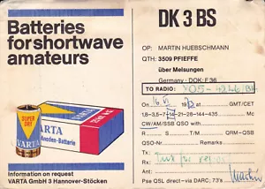 Deutschland, 1972, Vintage QSL Karte - Amateurfunk - Bild 1 von 2