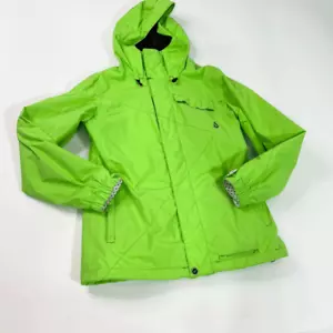Volcom Nimbus Jacket Womens Small Green Ski Snowboard Hooded Snow guard Full Zip - Picture 1 of 14