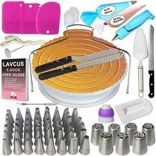 Set Decorazioni Torte Dolci Utensili Pasticceria Professionali Cucina Kit 124 Pz