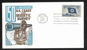 #1088 3c Coast and Geodetic Survey- Cachet Craft/Ken Boll FDC - Picture 1 of 2