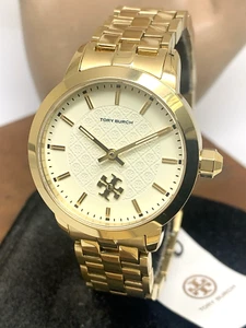 Reloj para mujer Tory Burch TBW1053 cuarzo esfera crema dorado acero inoxidable 34 mm - Imagen 1 de 13