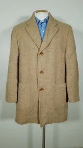 Canali Wool Beige Tan Brown Topcoat Car coat 50R 40R - Picture 1 of 8
