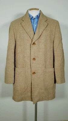 Canali Wool Beige Tan Brown Topcoat Car coat 50R 40R - Image 1 of 4