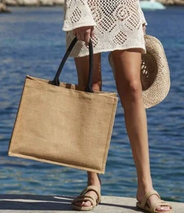 Bolso Shopper Yute Laminado Natural o Coloreado de Westford Mill - Imagen 1 de 14