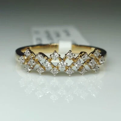2 Ct Round Cut Lab Created Diamond Wedding Band Ring 14K Yellow Gold Plated - Image 1 of 4