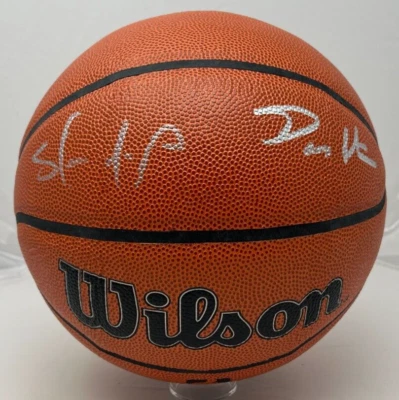Shawn Kemp and Gary Payton Dual Signed Wilson I/O Replica Basketball PSA 454 - Image 1 of 4