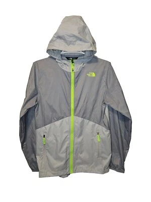 The North Face Dryvent Windbreaker Gray Neon Green Boys Sz XL 18/20 Lightweight - Image 1 of 4