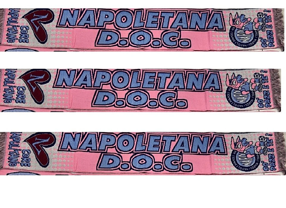 1 sciarpa napoletana doc  napoli rosa  scarf bufanda calcio cc - Immagine 1 di 1