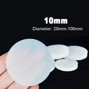 Thick 10mm Solid Silicone Disc Discs Round Silicone Pads Pad Sheet Φ20mm-100mm - Picture 1 of 7