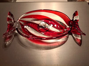 Glass Godinger Gatherings Peppermint Tray. (NEW) - Picture 1 of 4