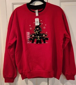 Fun / Ugly Christmas Sweatshirt Large Red w/Bears Womens Vtg Decorated Originals - Picture 1 of 5