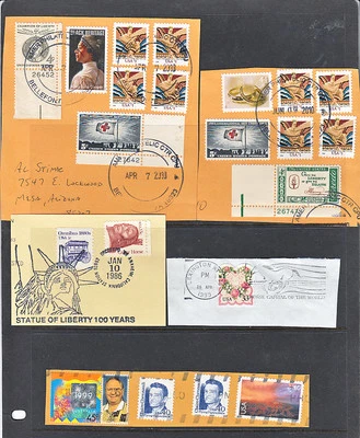 USED US MODERN ISSUES ON PIECE #1136/4127d CV$10.95 - Image 1 of 2