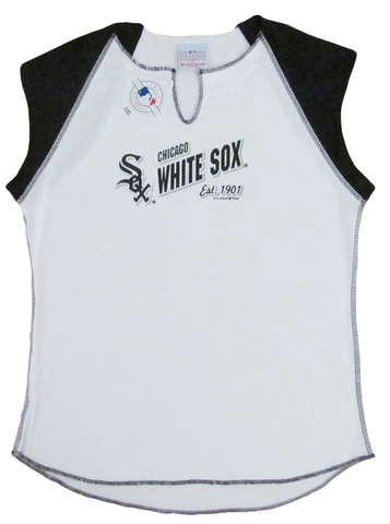 Chicago White Sox MLB Cap Sleeve White Shirt Glitter Graphics Youth Girls Sizes Cover