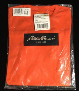 NEW! EDDIE BAUER Women's 100% Cotton Short-Sleeve T-Shirt Bright Orange - Size M - Picture 1 of 3