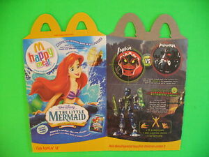 2006 McDonalds Happy Meal Box - LITTLE MERMAID / LEGO BIONICLE Inika / Piraka