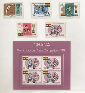 Ghana 1966 Mondiali di calcio serie cpl e BF nuova integra MNH T1342 - Imagen 1 de 1