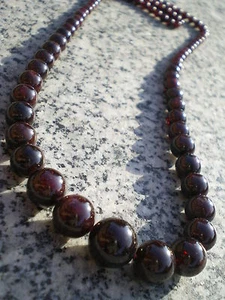 1 prächtige Halskette "Fall" aus Blutgranat!!!  168 cts !!! (Sri Lanka)   - Bild 1 von 1