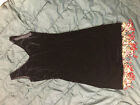 Free Shipping Womens Black Velvet Party Dress Size 8