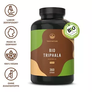Bio Triphala - 360 Kapseln - 2000mg Hochdosiert - Eisen-Quelle - TRUE NATURE® - Bild 1 von 6