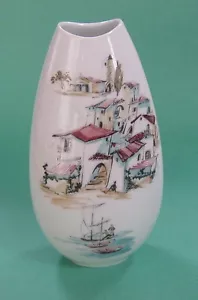 ROSENTHAL MULLER LOEWY Modern Art Design Porzellan FRANZÖSISCHE RIVIERA Dekor VASE - Bild 1 von 6