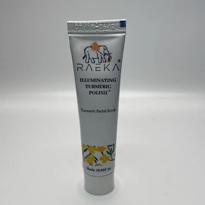 Exfoliante facial pulido cúrcuma iluminador Raeka tamaño de viaje 0,507 oz Foto 1 de 4