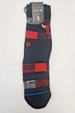 Stance NBA Chicago Bulls Crew Socks Large 9-13 Black 208 Cover