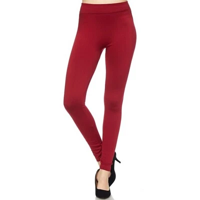 Mujer Cálido Invierno Forrado de Vellón Cepillado Leggings Elastizados Gruesos Pantalones Térmicos Foto 1 de 2