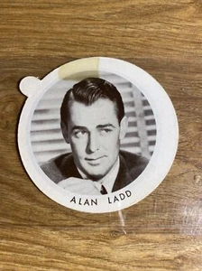 Vintage Dixie Cup Ice Cream Lid With Movie Stars ~ Alan Ladd - Picture 1 of 5