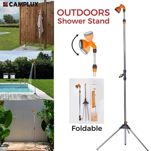 Camplux 220cm Portable Camping Shower Head Stand Poolside Garden Outdoor Washing - Picture 1 of 10