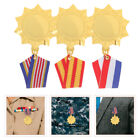  3 Pcs Kinderspielzeug Veteranen-Medaille Medalien Tatsächl Legierung