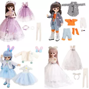 1/6 BJD Dolls Clothes Set Accessories For 12" Doll Full Set Clothes DIY Dress Up - Picture 1 of 53