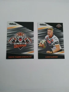NRL 2020 Traders Platinum Parallels x2 Luke Garner + Wests Tigers Checklist - Picture 1 of 2