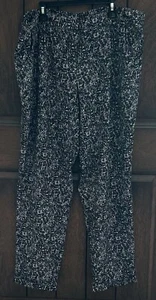 KATHERINE BARCLAY Women's Pants Size XL Black White Career Pockets EUC - Picture 1 of 7