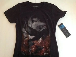 "Camiseta de vuelo nocturno"" para mujer Circa negra talla grande - Imagen 1 de 2