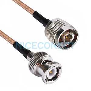 Lote de conectores de enchufe BNC macho a N macho RF coleta puente RG316 cable coaxial coaxial - Imagen 1 de 3