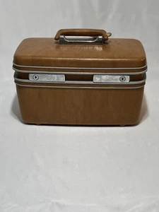 Samsonite Silhouette Train Schminkkoffer Reisegepäck braun ohne Schlüssel Vintage - Bild 1 von 8