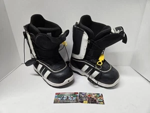 Burton Imprint 1 Ruler Smalls Snowboard Boots mit Totenköpfen Jugend Größe 4 schwarz weiß - Bild 1 von 15
