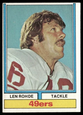 Len Rohde 1974 Topps #98 San Francisco 49ers EX - Image 1 of 2