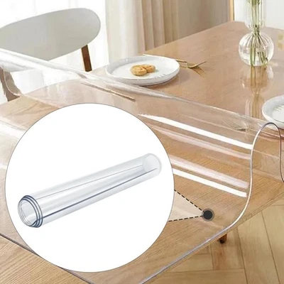 Clear Desk Mat Pad PVC Easy Clean Tablecloth for Dresser Living Room Desktop - Image 1 of 2