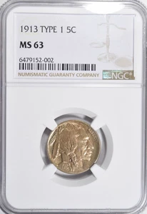 1913 BUFFALO NICKEL ~ NICE NGC MS63! - Picture 1 of 2