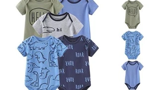Newborn Baby Unisex Cotton One-Piece Bodysuits Baby 0-3 Months Bds5245green - Picture 1 of 7
