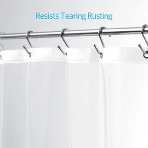 EHZNZIE Clear Shower Curtain Liner 72x72 PEVA Waterproof with 12 Rust Proof - Picture 1 of 7