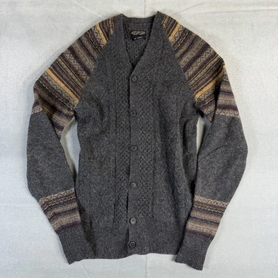 Cárdigan AllSaints Spitalfields para mujer XS gris lana de cordero mezcla de seda vintage Y2K Foto 1 de 4