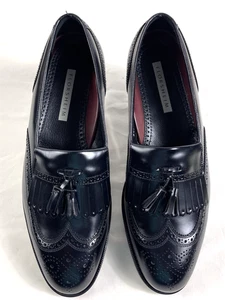 Florsheim Men's Dress Shoes Sz 10.5 D Lexington Black Leather Wingtip Loafer - Picture 1 of 10