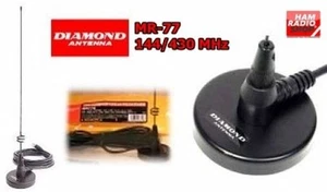 DIAMOND MR77S Antenna veicolare magnetica bibanda 144-430 MHz connettore SMA - Foto 1 di 1