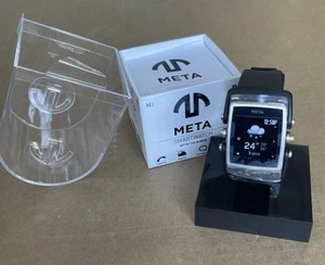 META M1 BLUETOOTH SMARTWATCH MW4003 Stainless Steel Case / Rubber Strap NEW - Picture 1 of 5