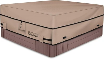 Cubierta de bañera de hidromasaje cuadrada de poliéster 600D impermeable cubiertas de SPA para exteriores 72 x 72 pulgadas Foto 1 de 4