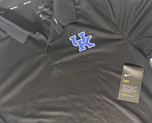 Nike Golf Dri-Fit Polo University Of Kentucky Small Black New With Tags Mens - Imagen 1 de 10