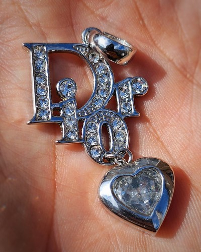 Ciondolo cuore cristallo Dior per collana