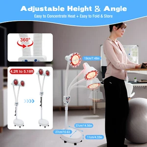 Lámpara infrarroja 275W luz roja lámpara de calor proyector lámpara de terapia, soporte de tratamiento - Imagen 1 de 24